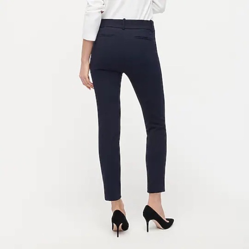 J.Crew 00 Navy Cameron slim crop pant in Navy Polyester/Viscose - Picture 3 of 8
